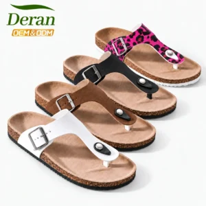 Custom Logo Adjustable Buckle Thong flip flops