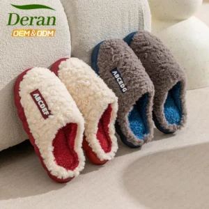 Custom Logo Teddy Plush House Slippers