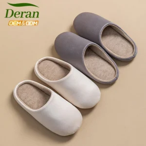 Custom Minimalist Faux Suede House Slippers